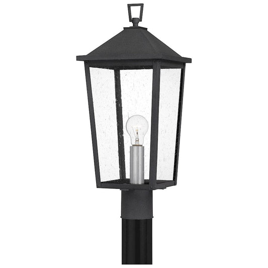 Stoneleigh 1 Light 22" Outdoor Lantern, Mottled Black/Seed