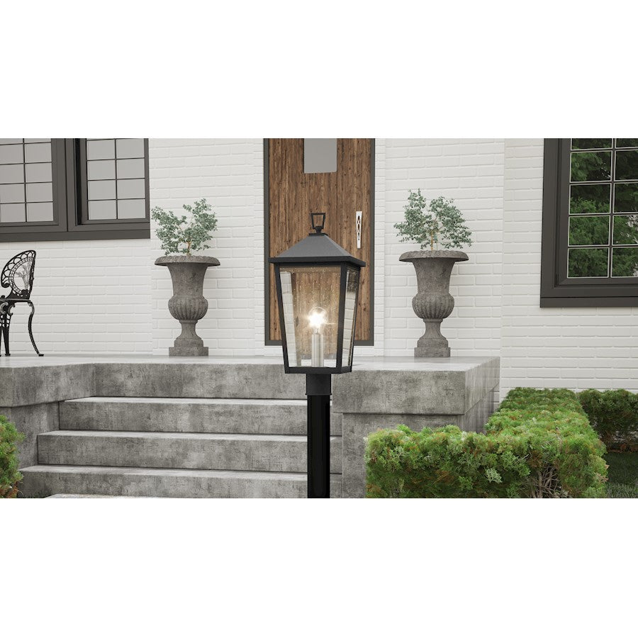 Stoneleigh 1 Light 22" Outdoor Lantern, Mottled Black/Seed