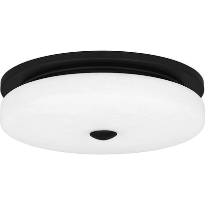 Tavani Flush Mount, Matte Black/Alabaster Glass