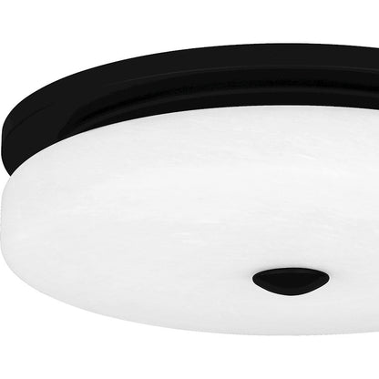 Tavani Flush Mount, Matte Black/Alabaster Glass