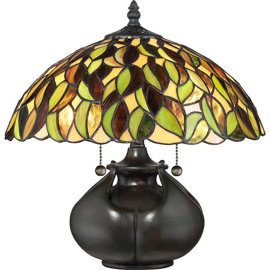 Tiffany 2 Light Table Lamp, Valiant Bronze