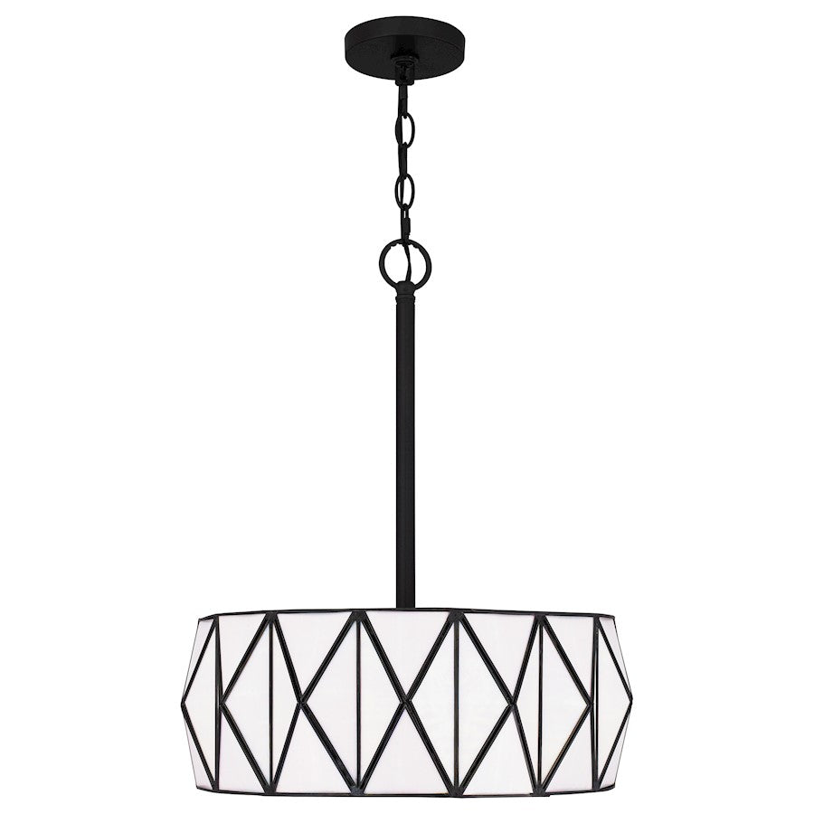 Jakarta 3 Light Pendant, Matte Black