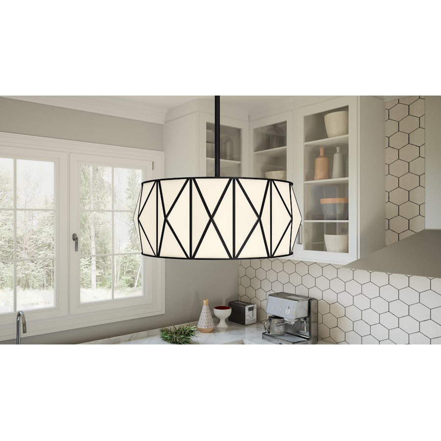 Jakarta 3 Light Pendant, Matte Black