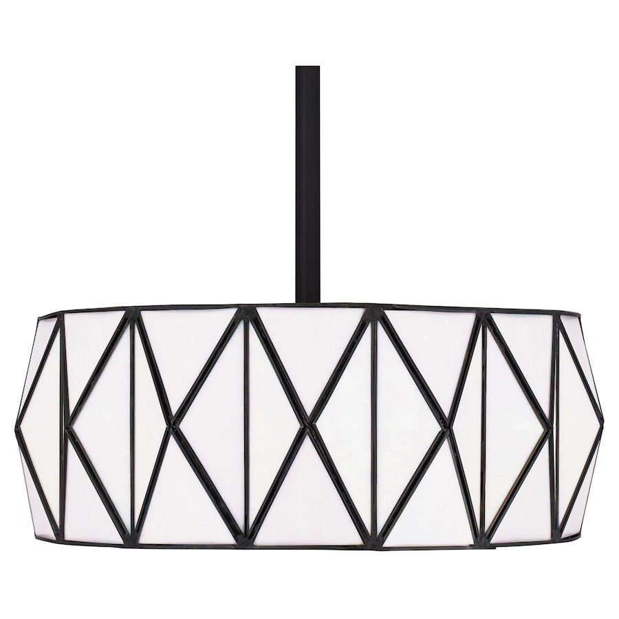 Jakarta 3 Light Pendant, Matte Black