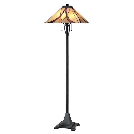 Asheville Tiffany Floor Lamp, Valiant Bronze