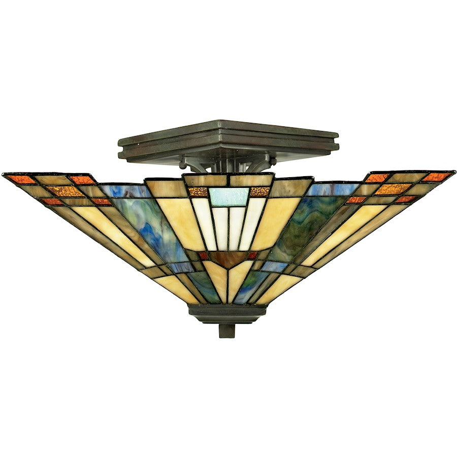 2 Light Inglenook Semi-Flush Mount Valiant Bronze