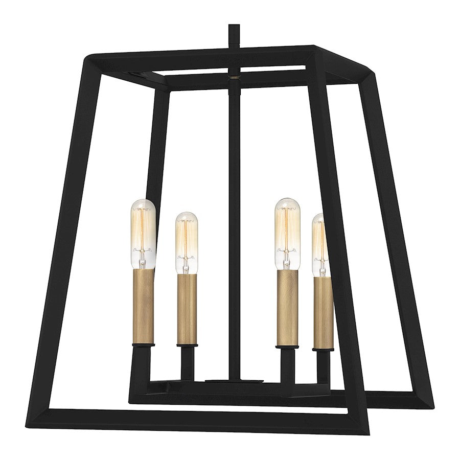 Tilly 4 Light Pendant, Matte Black