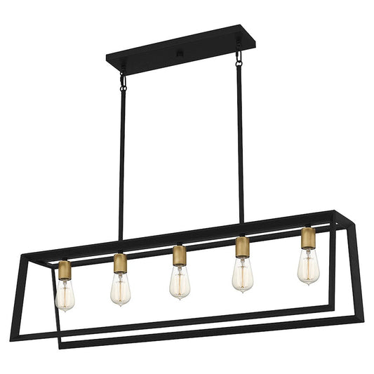 Tilly 5 Light Chandelier Light, Matte Black