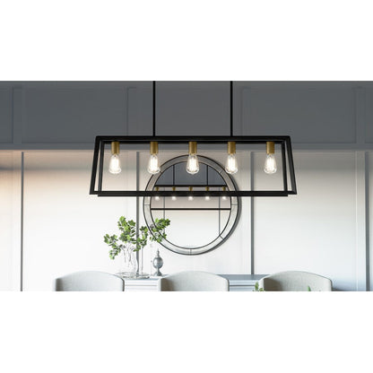 Tilly 5 Light Chandelier Light, Matte Black