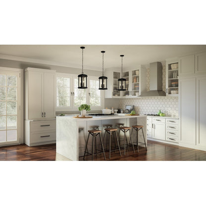 Trumbull 3 Light Mini Pendant, Mystic Black/Clear Seeded