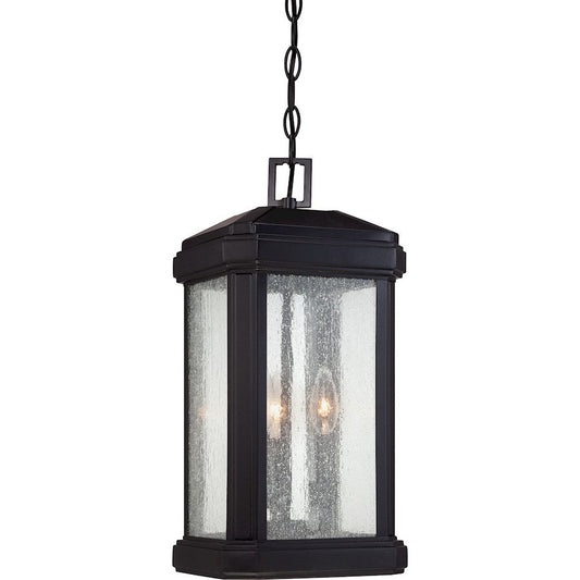 Trumbull 3 Light Mini Pendant, Mystic Black/Clear Seeded