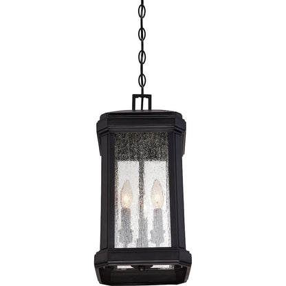 Trumbull 3 Light Mini Pendant, Mystic Black/Clear Seeded