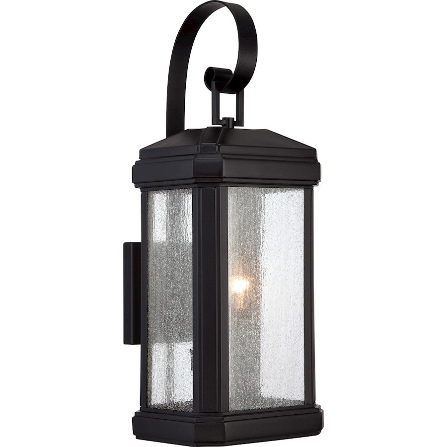 Trumbull Outdoor Wall Lantern, Mystic Black