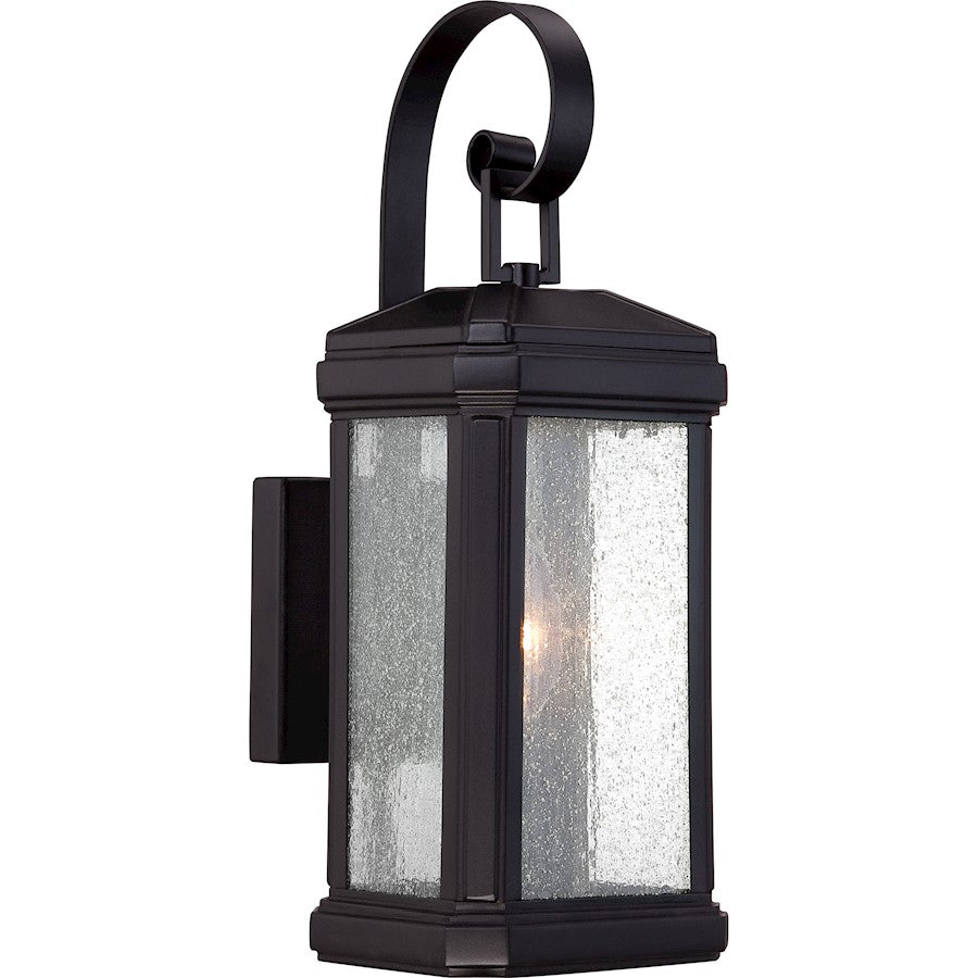 Trumbull Outdoor Wall Lantern, Mystic Black