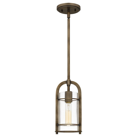 Toscana 1 Light Mini Pendant, Statuary Bronze/Clear