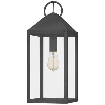 Thorpe 1 Light Mini Pendant, Mottled Black/Clear Tempered