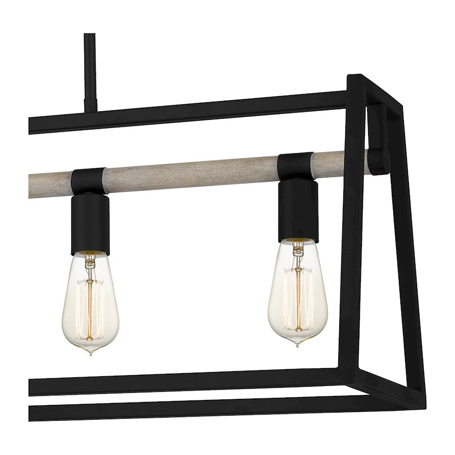 Tippet 5 Light Chandelier Light, Matte Black