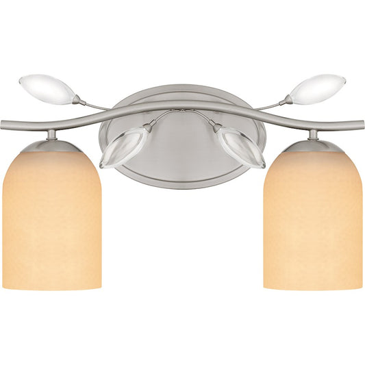 Quoizel Ulysses 2 Light Bath Light, Brushed Nickel/Opal Etched - ULY8616BN