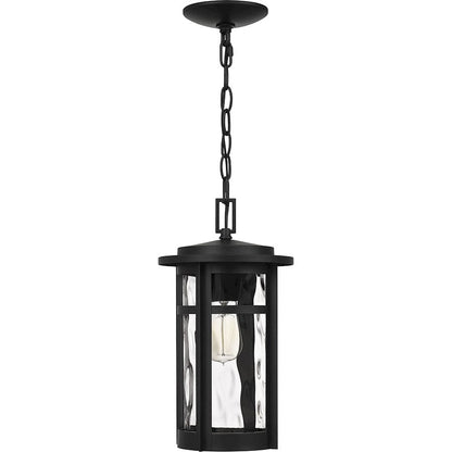 Uma 1 Light Outdoor Hanging Lantern, Matte Black