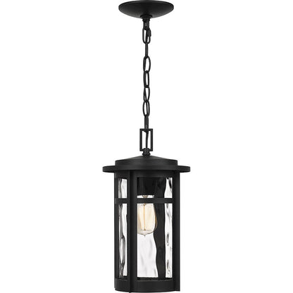 Uma 1 Light Outdoor Hanging Lantern, Matte Black