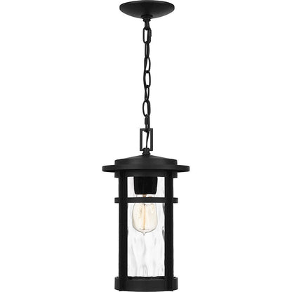 Uma 1 Light Outdoor Hanging Lantern, Matte Black