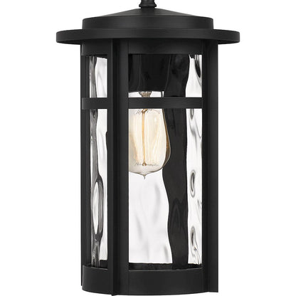 Uma 1 Light Outdoor Hanging Lantern, Matte Black