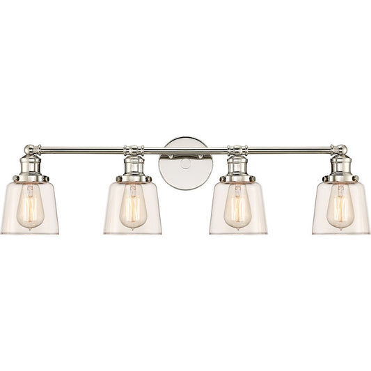 Union Bath Light, Polished Nickel