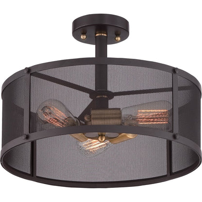 Union Station Semi-Flush Mount, Western Bronze