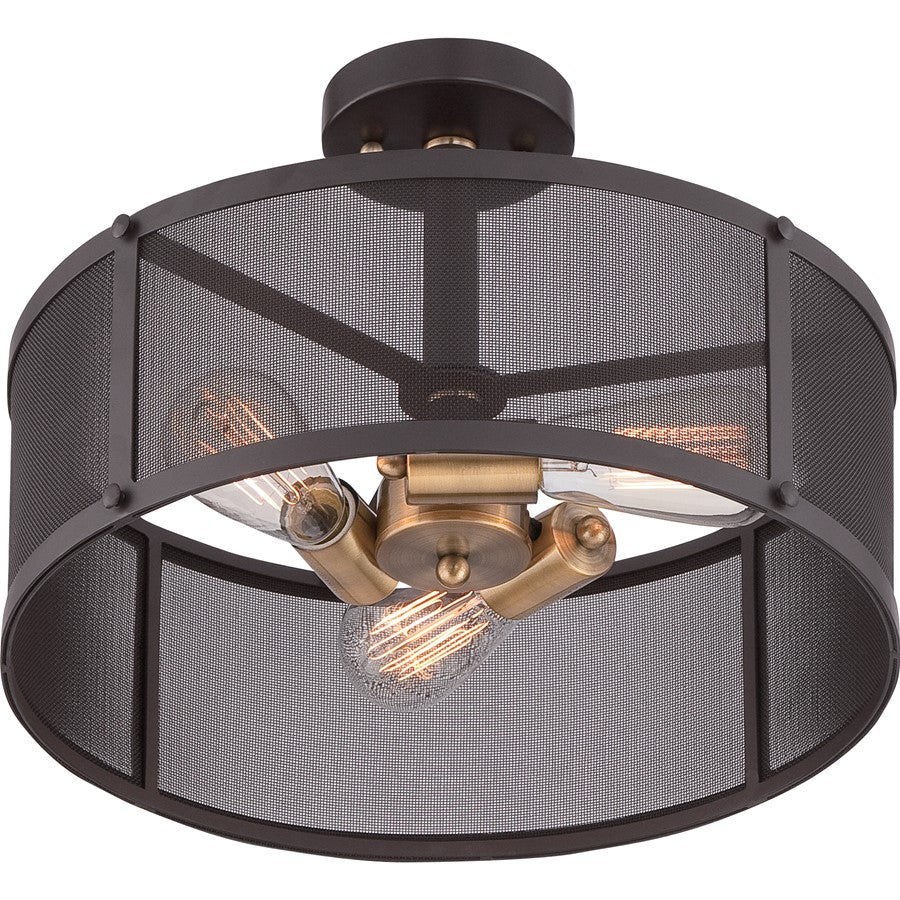 Union Station Semi-Flush Mount, Western Bronze