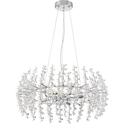 Valla 8 Light Pendant, Polished Chrome