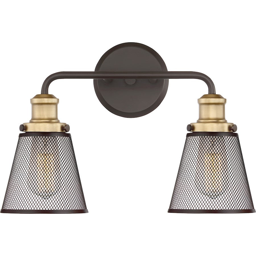 2 Light Vault Bath Light, Western Bronze