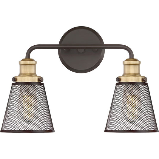 2 Light Vault Bath Light, Western Bronze