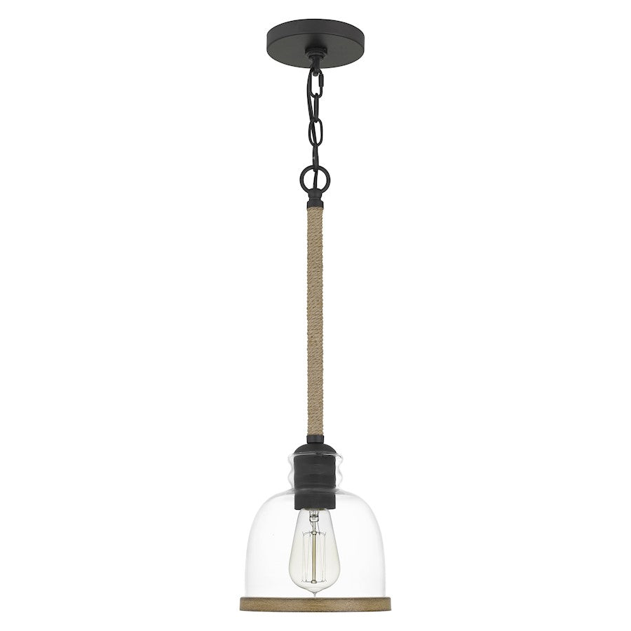 Wagner 1 Light Mini Pendant, Matte Black