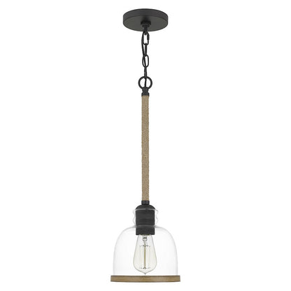 Wagner 1 Light Mini Pendant, Matte Black