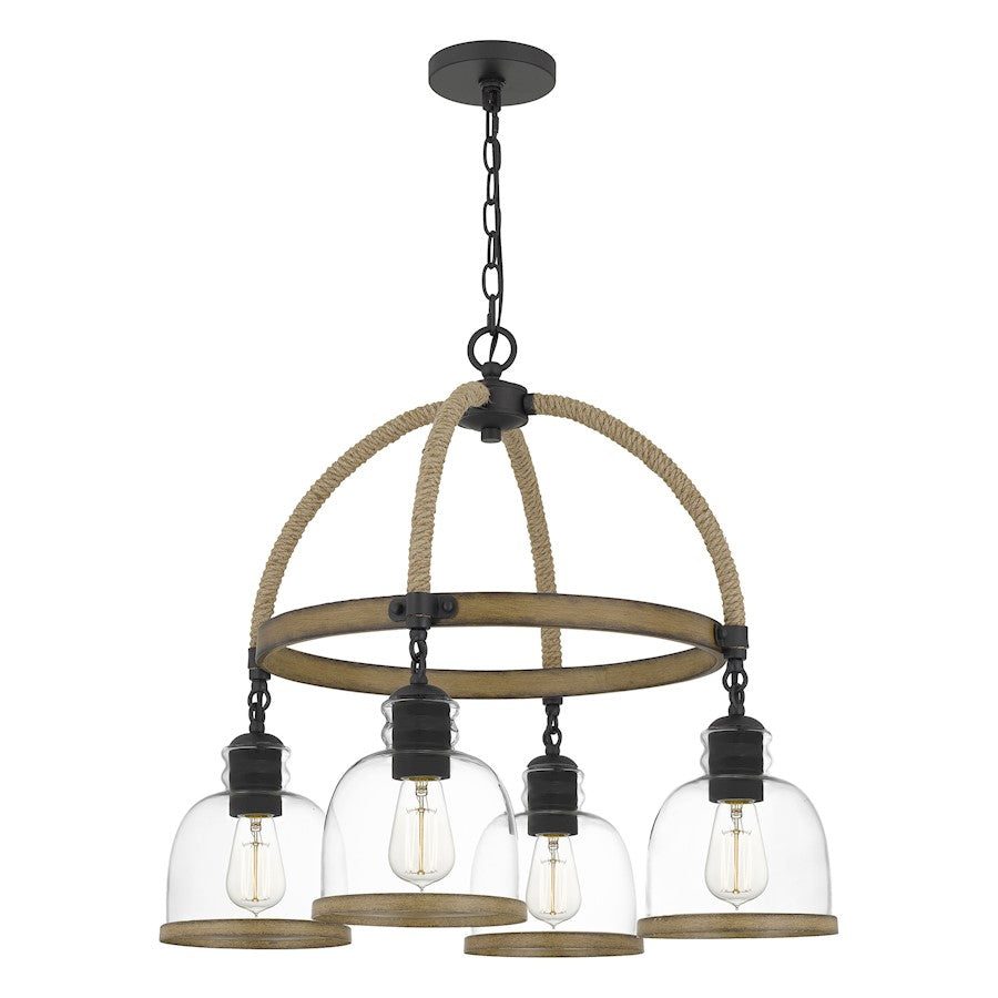 Quoizel Wagner 4 Light Chandelier, Matte Black - WAG5026MBK