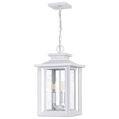 Wakefield 3 Light Outdoor Hanging Lantern, White Lustre