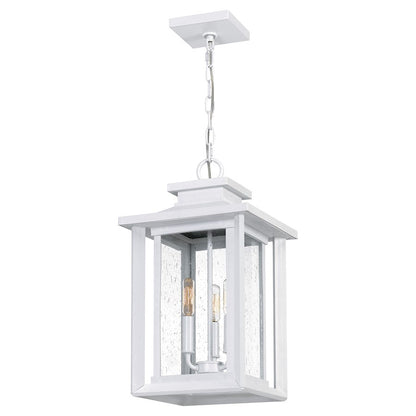 Wakefield 3 Light Outdoor Hanging Lantern, White Lustre