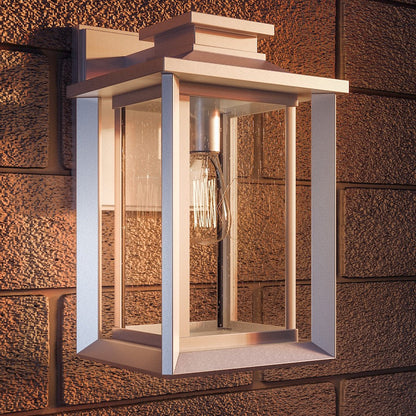 Wakefield 1 Light Outdoor Wall Lantern, White Lustre