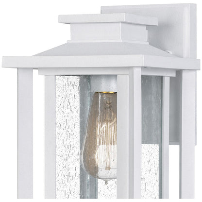 Wakefield 1 Light Outdoor Wall Lantern, White Lustre