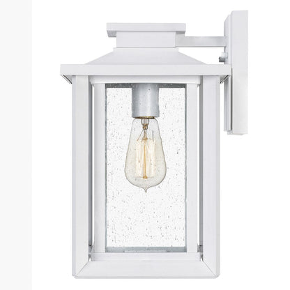 Wakefield 1 Light Outdoor Wall Lantern, White Lustre