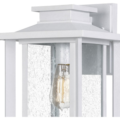 Wakefield 1 Light Outdoor Wall Lantern, White Lustre