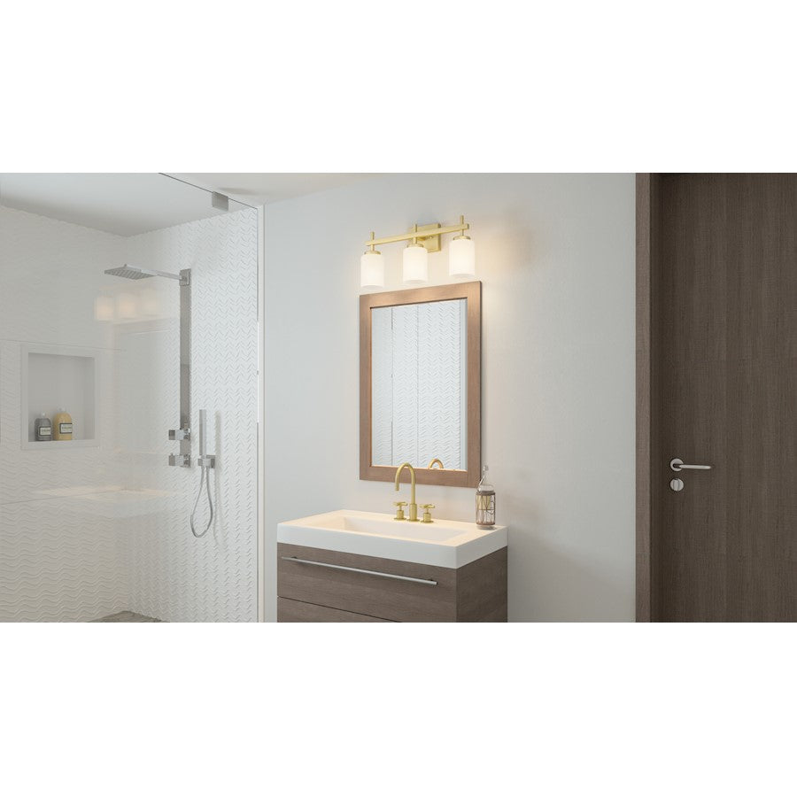 Quoizel Wilburn 3 Light Bath Light, Brushed Nickel/Opal Etched - WLB8622BN