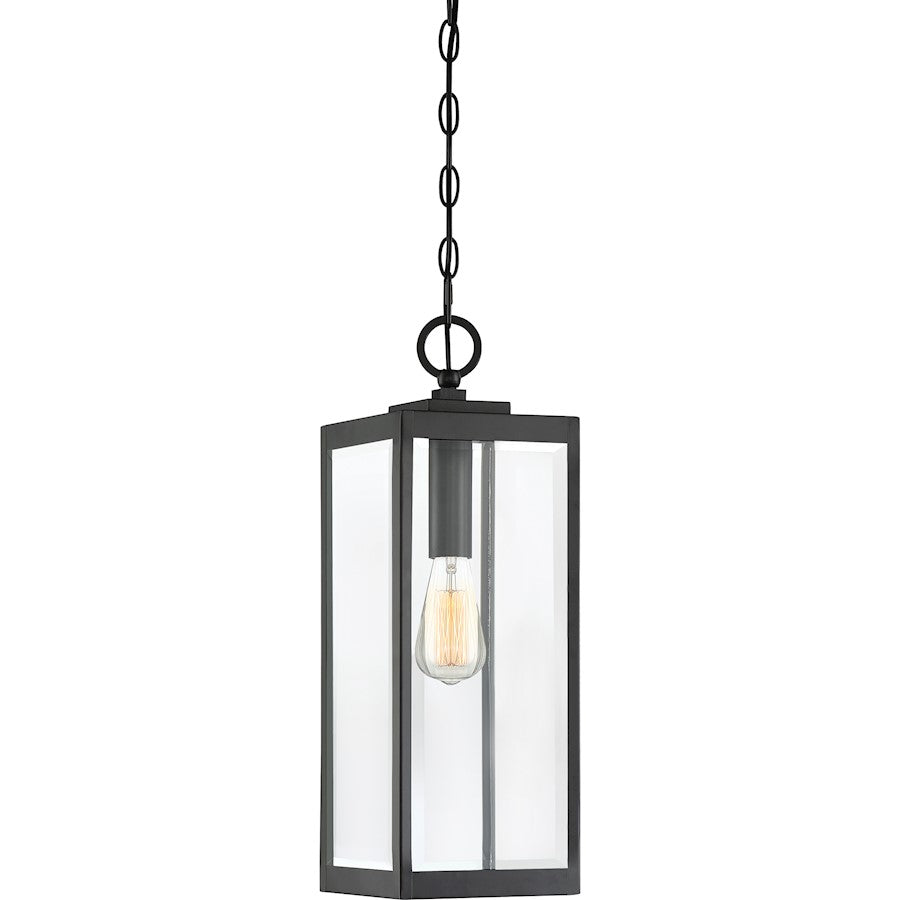 Quoizel Westover 1 Light Mini Pendant, Earth Black/Clear Beveled - WVR1507EK