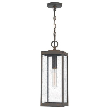 Quoizel Westover 1 Light Mini Pendant, Industrial Bronze/Seeded - WVR1507IZ