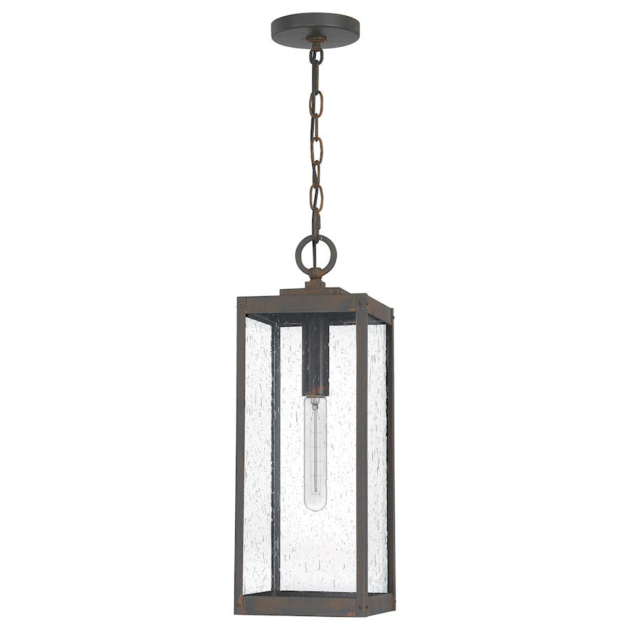 Westover 1 Light Mini Pendant, Clear Seeded