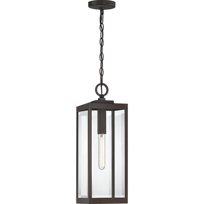 Quoizel Westover 1 Light Mini Pendant, Bronze/Clear Beveled - WVR1507WT