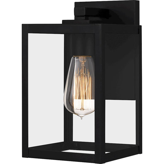 Westover 1 Light Outdoor Lantern, Earth Black/Clear