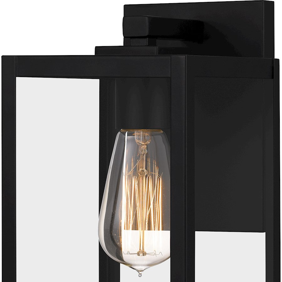 Westover 1 Light Outdoor Lantern, Earth Black/Clear