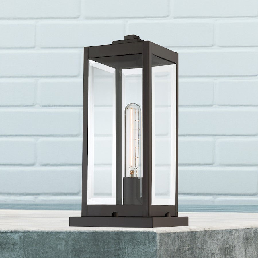 Quoizel Westover 1 Light Outdoor Pier Base, Earth Black/Beveled - WVR9106EK