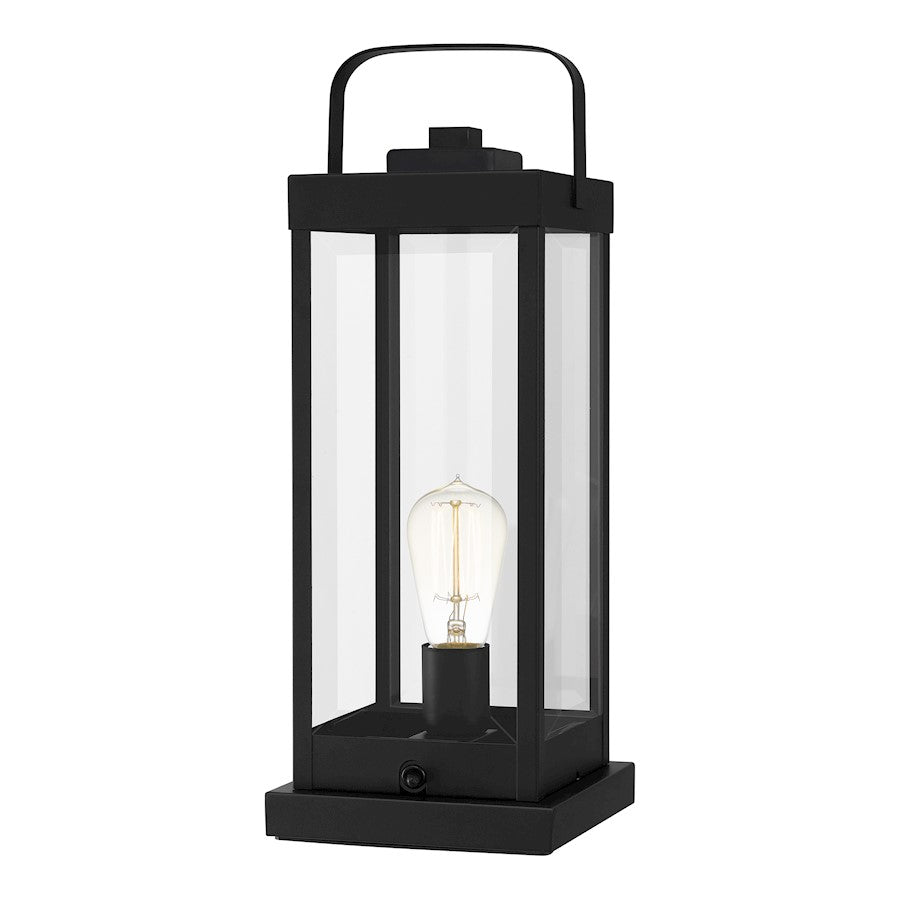 Quoizel Westover 1 Light 18" Table Lamp, Earth Black/Clear Beveled - WVR9807EK